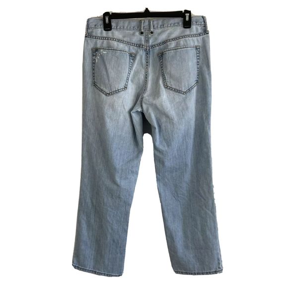 Eddie Bauer Jean Crop Women 8 Med Boyfriend Pocket Design Light Wash Ankle CUTE - Picture 3 of 7